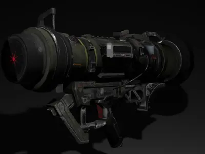 Sci-fi Rocket Launcher  Game Ready  - Archer Low-poly 3D model