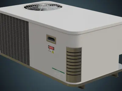 Rooftop AC Unit 3A Low-poly 3D model
