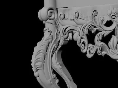 bedside table 3D model