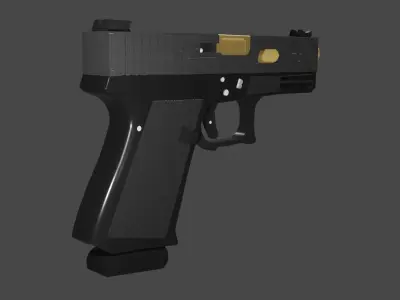 glock pistol Low-poly 3D model