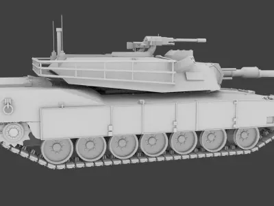 M1 Abrams tank Low-poly 3D model by M-Rahmat