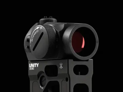 Aimpoint Micro T2 Red Dot Low-poly 3D model