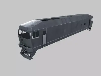 Train body Low-poly 3D model