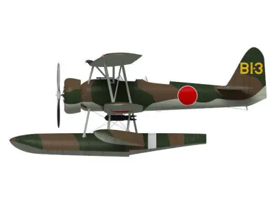 Nakajima  E8N Dave 3D model
