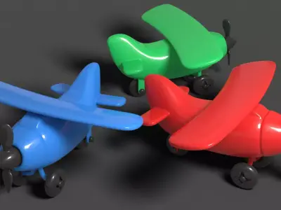 Toy airplane 3D print model