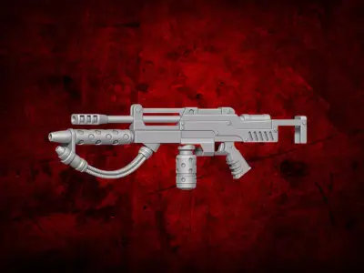 Scifi FlameThrower 3D Printable Files For Action Figures 3D print model