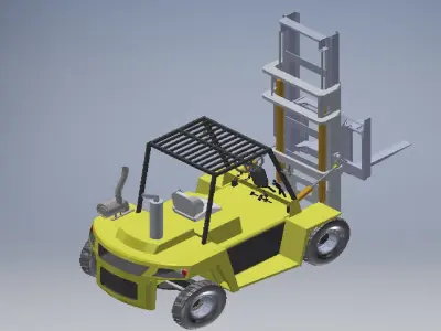 electric forklift truck 3D model
