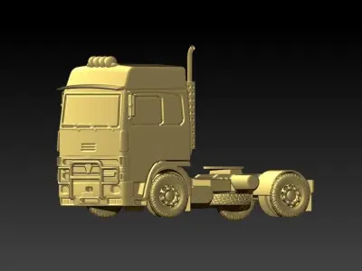 Semi Trailer Truck Pendant Necklace Jewelry  3D print model