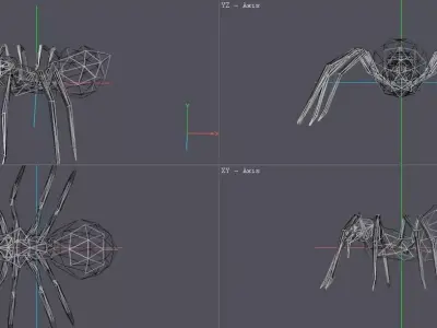 Spider Low-poly 3D model order