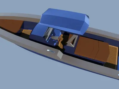 25 Feet Rib Boat 3D model