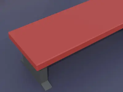  Minimalistic model of gym equipment Low-poly 3D model