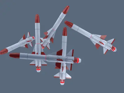 Missiles Low-poly 3D model