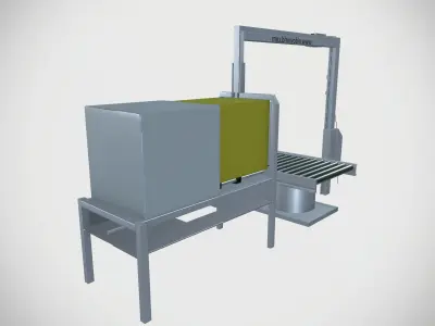 Pallet Strings Wrap Machine Low-poly 3D model