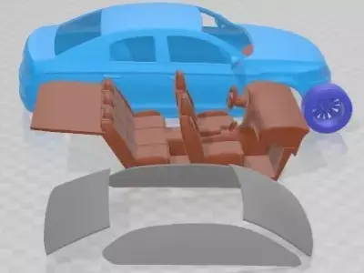 Citroen C-Elysee 2013 Printable Car  3D print model