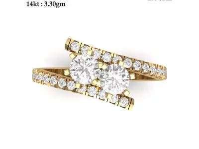 2Stone- Art deco ring 3D print model purchase