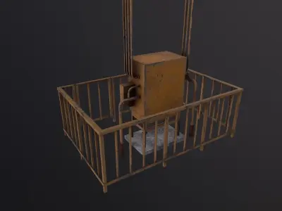 Gas distribution station 3D Model Low-poly 3D model