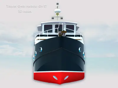 Trawlers Great Harbour GH 37  Low-poly 3D model