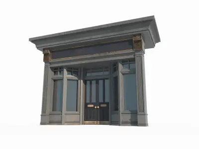 Classical architectural facade 3D model