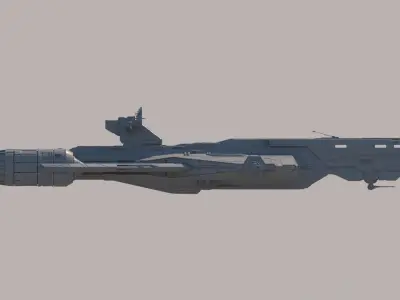 Fan ship design 3D model