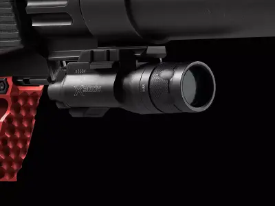 Surefire X300V LED Weapon Light Low-poly 3D model