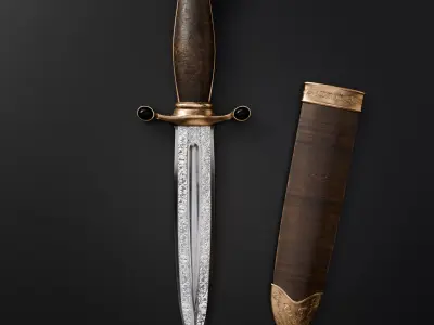 Medieval Dagger 3D model purchase
