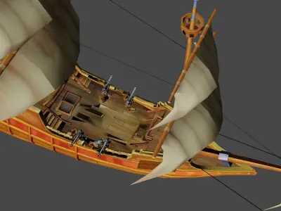 Pirate War Ships Low-poly 3D model