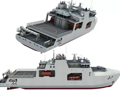 Harry DeWolf-class offshore patrol vessel 3D model