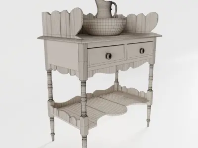 Victorian Wash Stand 3D model
