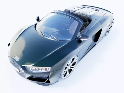 Audi R8 V10 Spyder  HighQuality 3D Car Model Low-poly 3D model