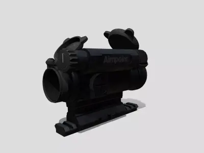 Aimpoint CompM4 Red Dot Sight Low-poly 3D model