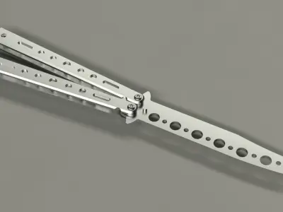 Training butterfly knife 3D print model