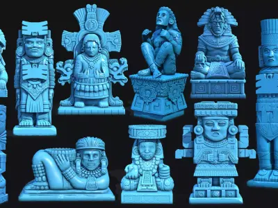 Statue Aztec Mayan Collection
