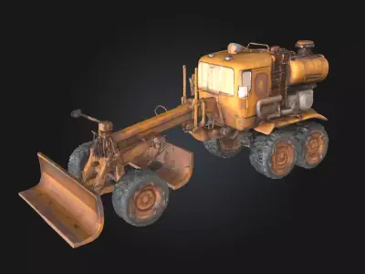 Desert Grader Explorer  Heavy Machinery 3D model