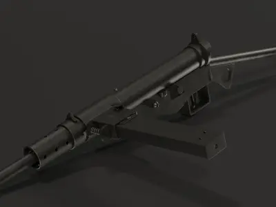 Sten MK2 - Game Ready Low-poly 3D model