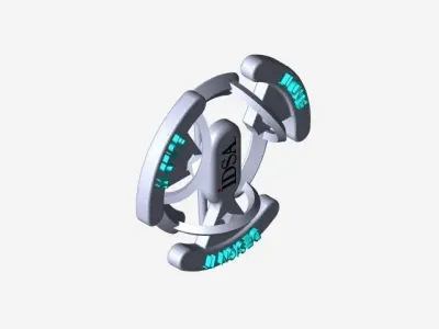 R-4-IDSA Revolutional 3D Printable IDSA Lapel Pin Free 3D model