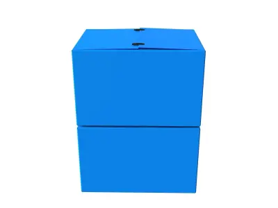 PP Box and Kraft Paper Box 3D model