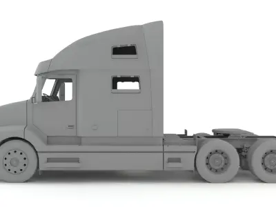 Volvo VNL 770 1997 detailed interior 3D model