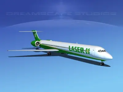 McDonnell Douglas MD80 Laser 3D model