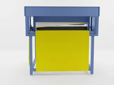 industrial Rubber Cutter Machine Low-poly 3D model