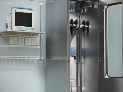Medical Single Door Scope Drying Cabinet 3D model