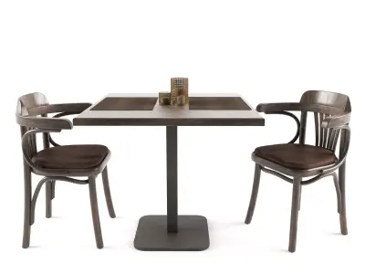 Chair with Table Free 3D model