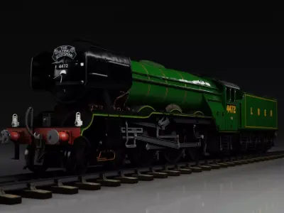 Flying Scotsman steam train 3D model