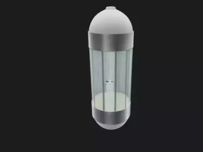 Elevator Center Opening Doors 3D Model 3D model