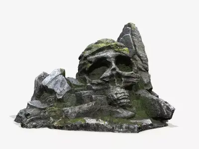 Skull Rock Low-poly 3D model