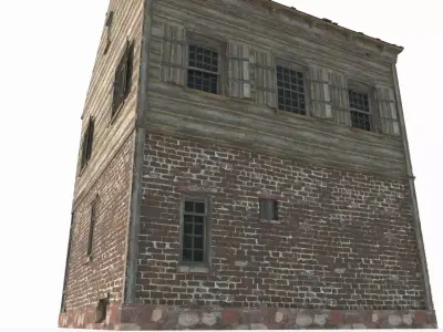 18th century urban residential shops 3D model