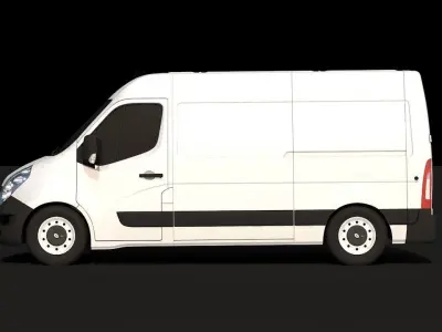 2015 Renault Master Van Low-poly 3D model