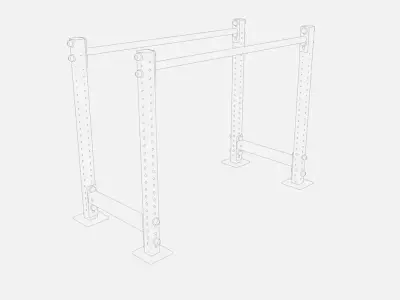 Dip Bar Low-poly 3D model