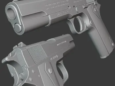 M1911 Handgun Low-poly 3D model purchase
