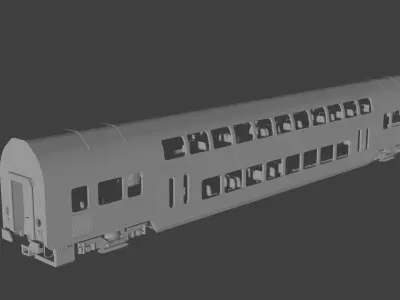 H0 1-87 scale Doppelstockwagen DBpza 780 3D print model
