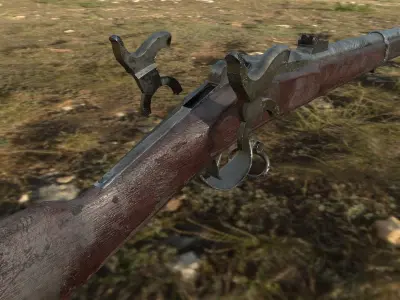 Lindsay Rifle Low-poly 3D model